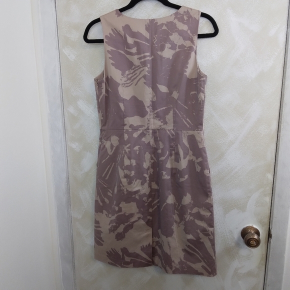 8 Petite POCKETS Ann Taylor LOFT Purple Dress Knee Length Sleeveless Abstract - Picture 6 of 10